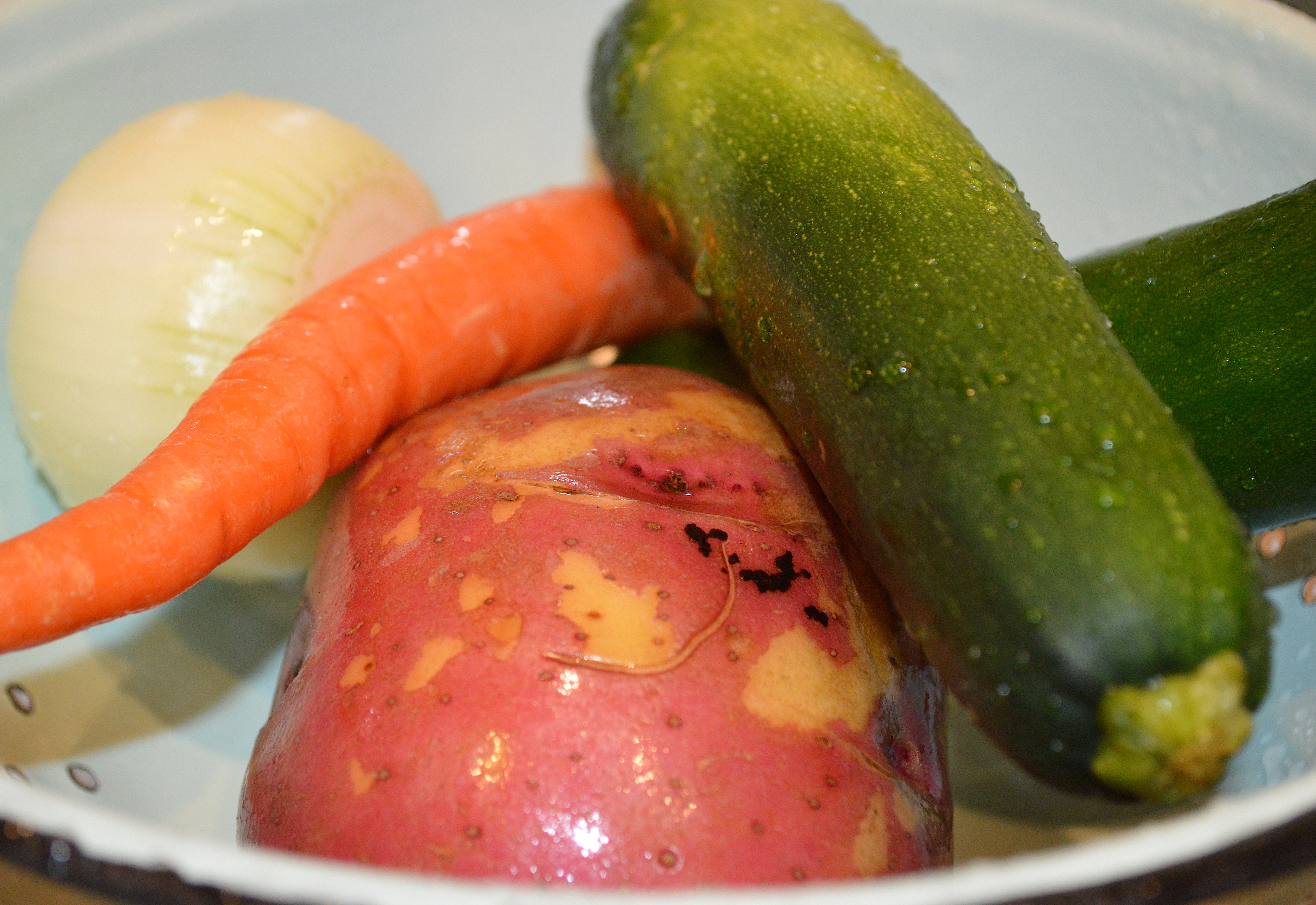 Washing Vegetables for Vegetable Fritters
